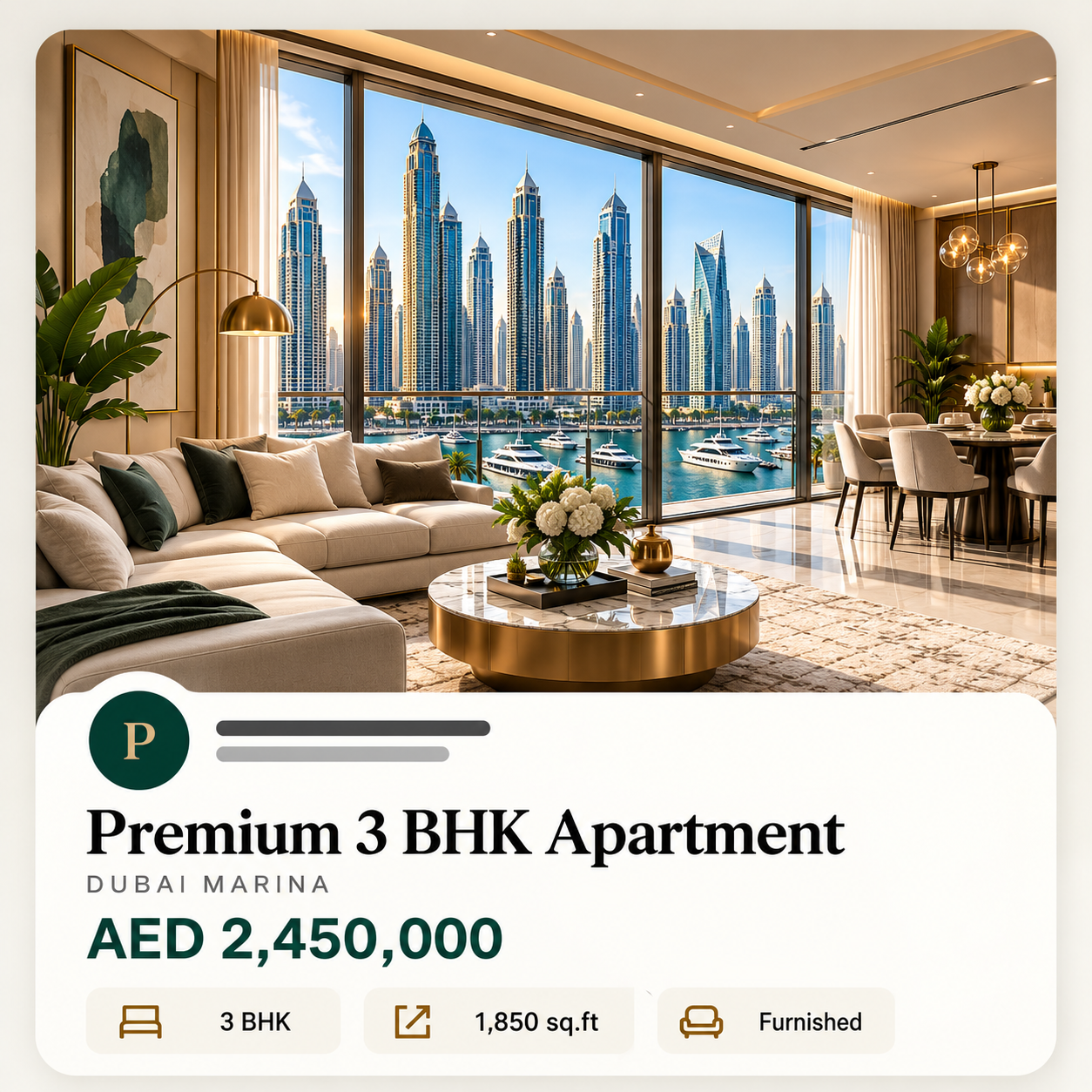 Shareable property listing